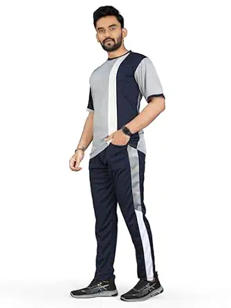 Cotton Blend Night Suit/Summer Suit for Men, Stylish Regular Fit Half Sleeves T-Shirt & Lower Set | Soft Cord-Set Track Suit for Boys | Ideal for Casual Outings, Gym, Workout